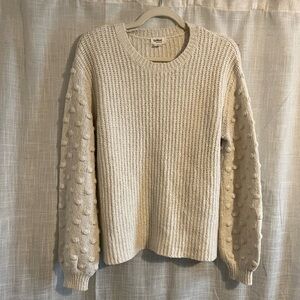 UpWest Cream Sweater with Bubble Details